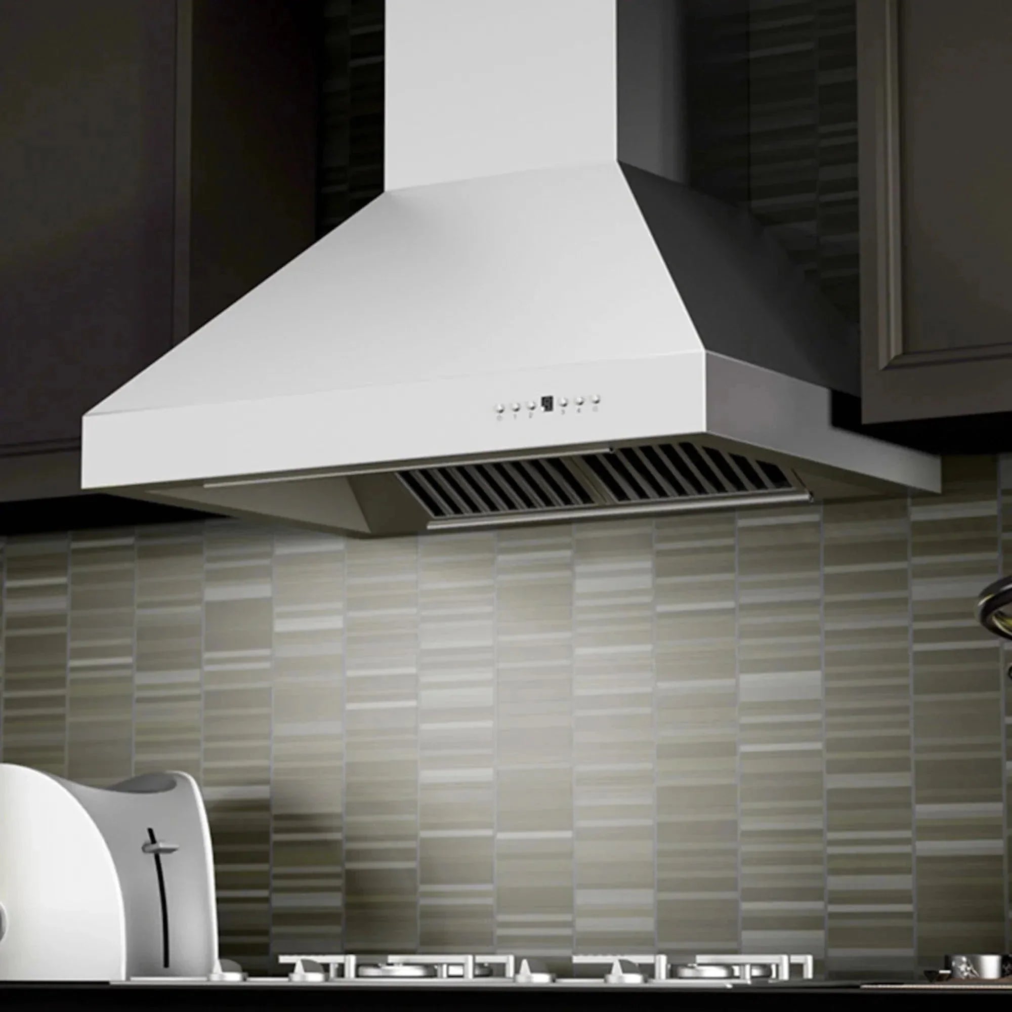 ZLINE Ducted Wall Mount Range Hood in Outdoor Approved Stainless Steel 697-304-36 by Farmhouse Kitchen and Bath