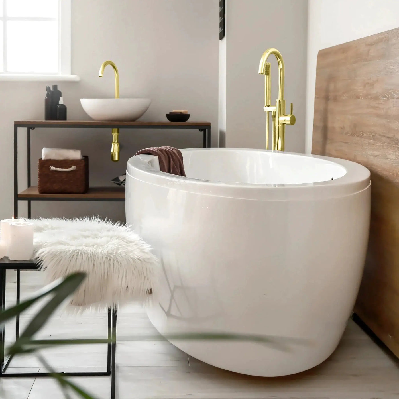 ZLINE Emerald Bay Bath Tub Filler in Polished Gold EMBY-BTF-PG by Farmhouse Kitchen and Bath