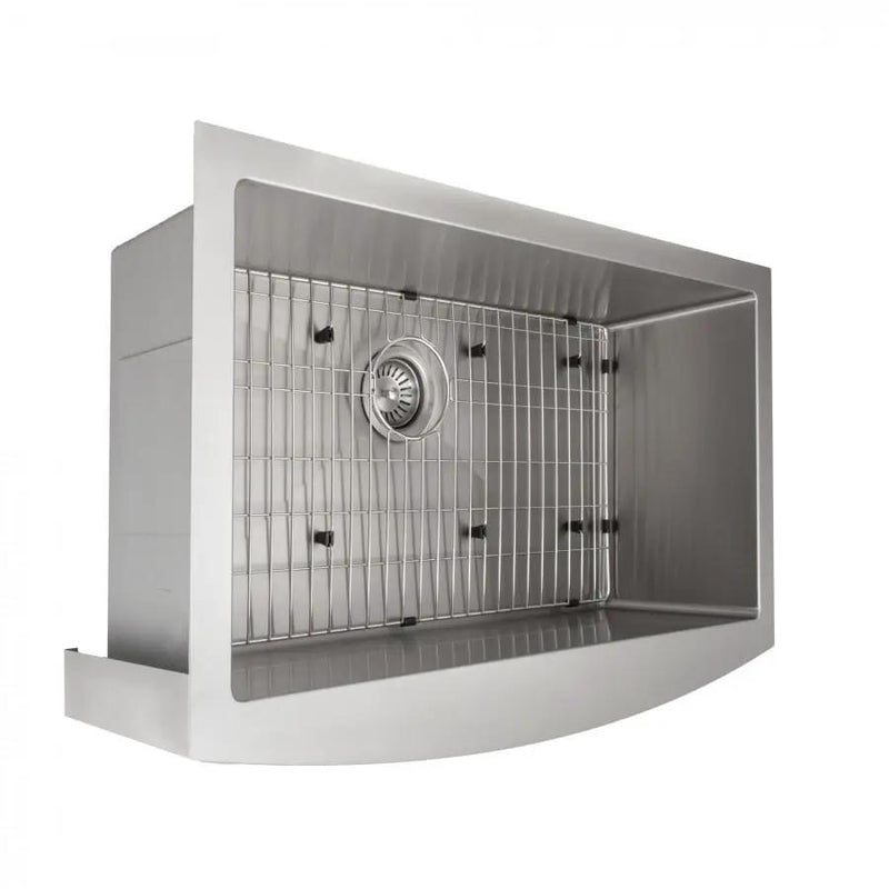 ZLINE Farmhouse 33" Single Bowl Apron Sink, Stainless Steel, SAS-33 by Farmhouse Kitchen and Bath