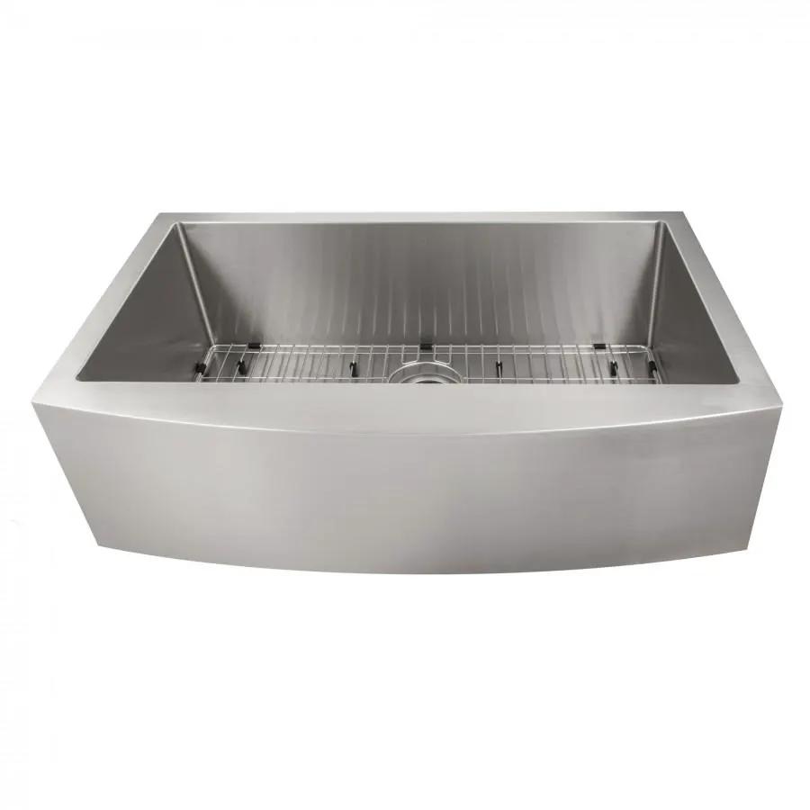 ZLINE Farmhouse 33" Single Bowl Apron Sink, Stainless Steel, SAS-33 by Farmhouse Kitchen and Bath