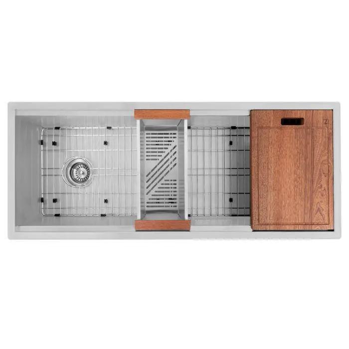 ZLINE Garmisch 43" Undermount Single Bowl Sink, Stainless Steel,SLS-43 by Farmhouse Kitchen and Bath