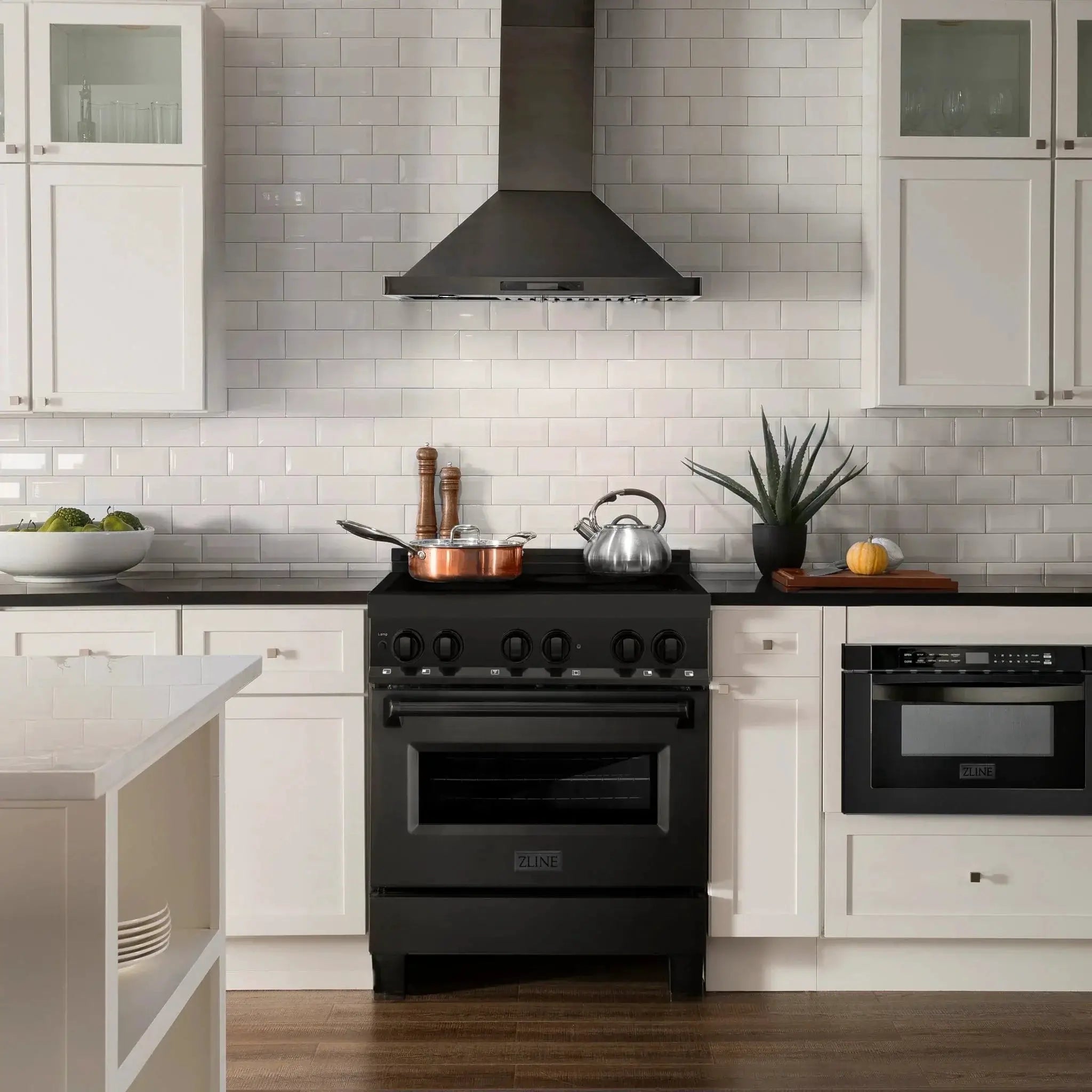 ZLINE Induction Range with a 4 Element Stove and Electric Oven in Black Stainless Steel RAIND-BS-30 by Farmhouse Kitchen and Bath