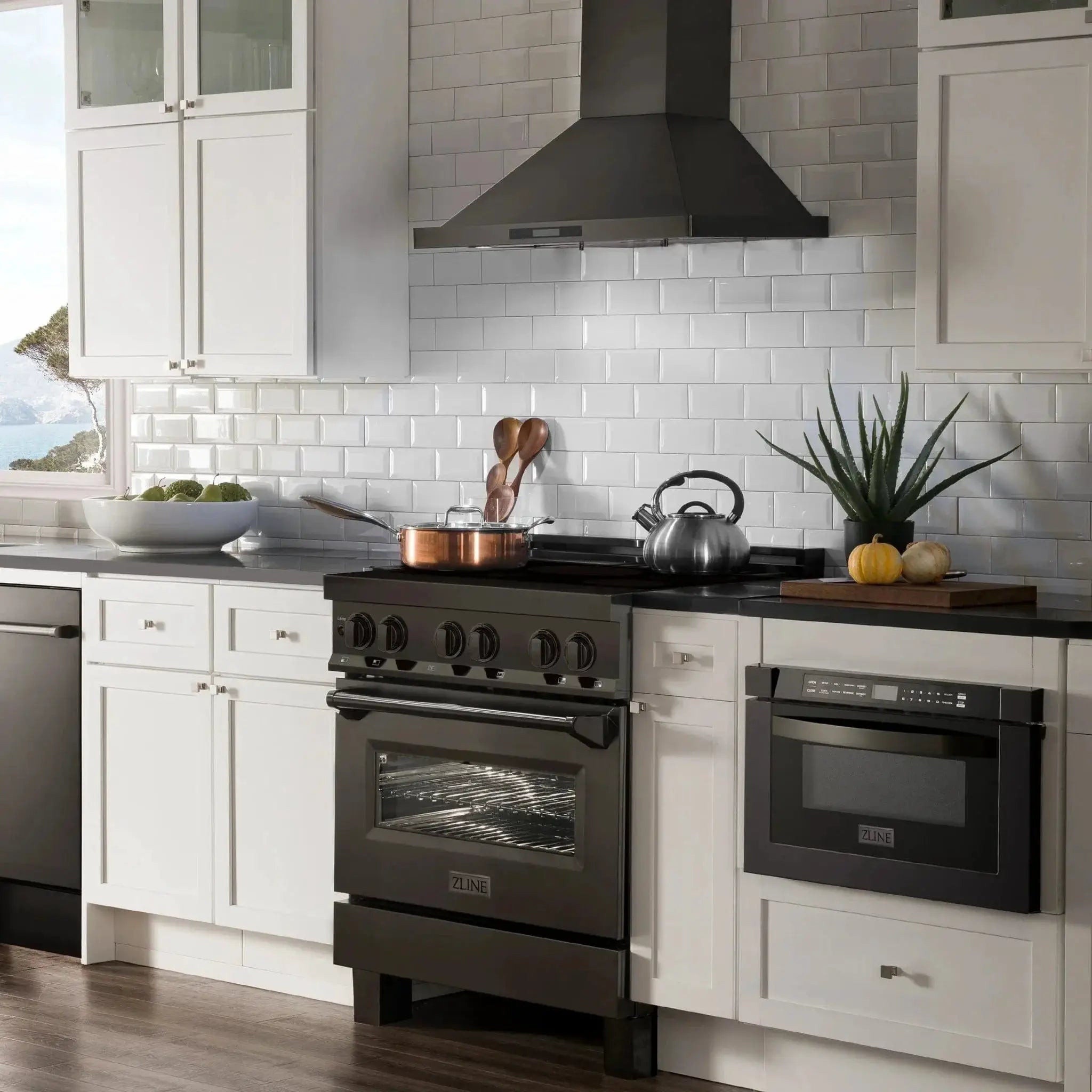 ZLINE Induction Range with a 4 Element Stove and Electric Oven in Black Stainless Steel RAIND-BS-30 by Farmhouse Kitchen and Bath