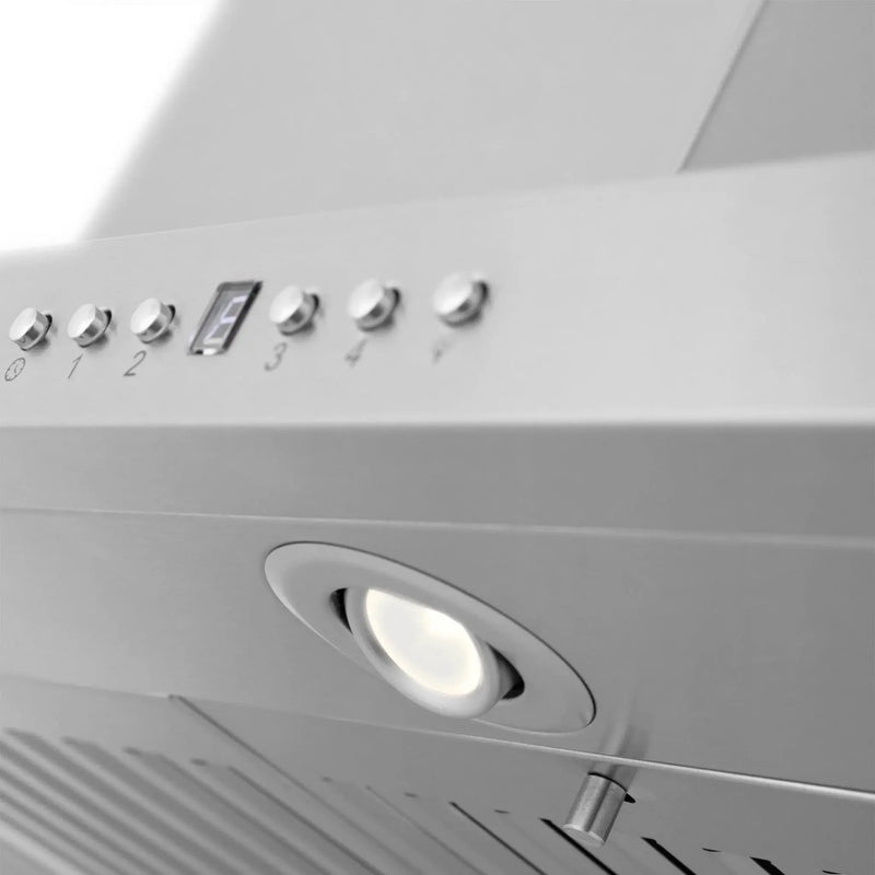 Zline Island Mount Range Hood in Stainless Steel with Built-in ZLINE CrownSound™ Bluetooth Speakers GL2iCRN-BT-48 by Farmhouse Kitchen and Bath