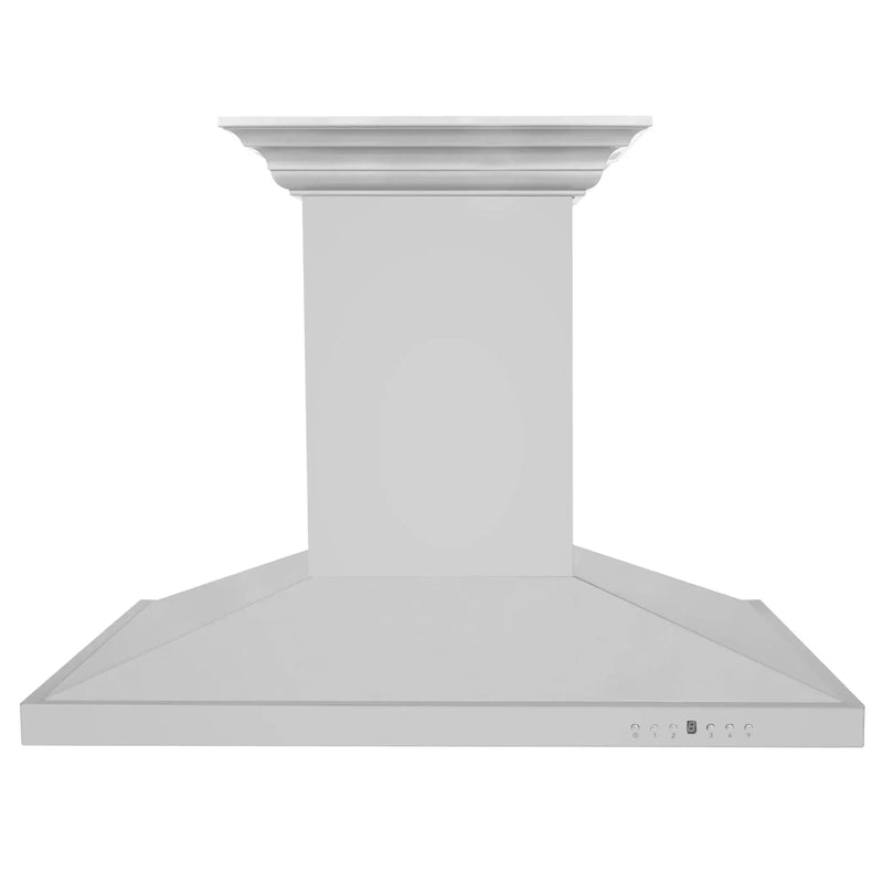 Zline Island Mount Range Hood in Stainless Steel with Built-in ZLINE CrownSound™ Bluetooth Speakers GL2iCRN-BT-48 by Farmhouse Kitchen and Bath