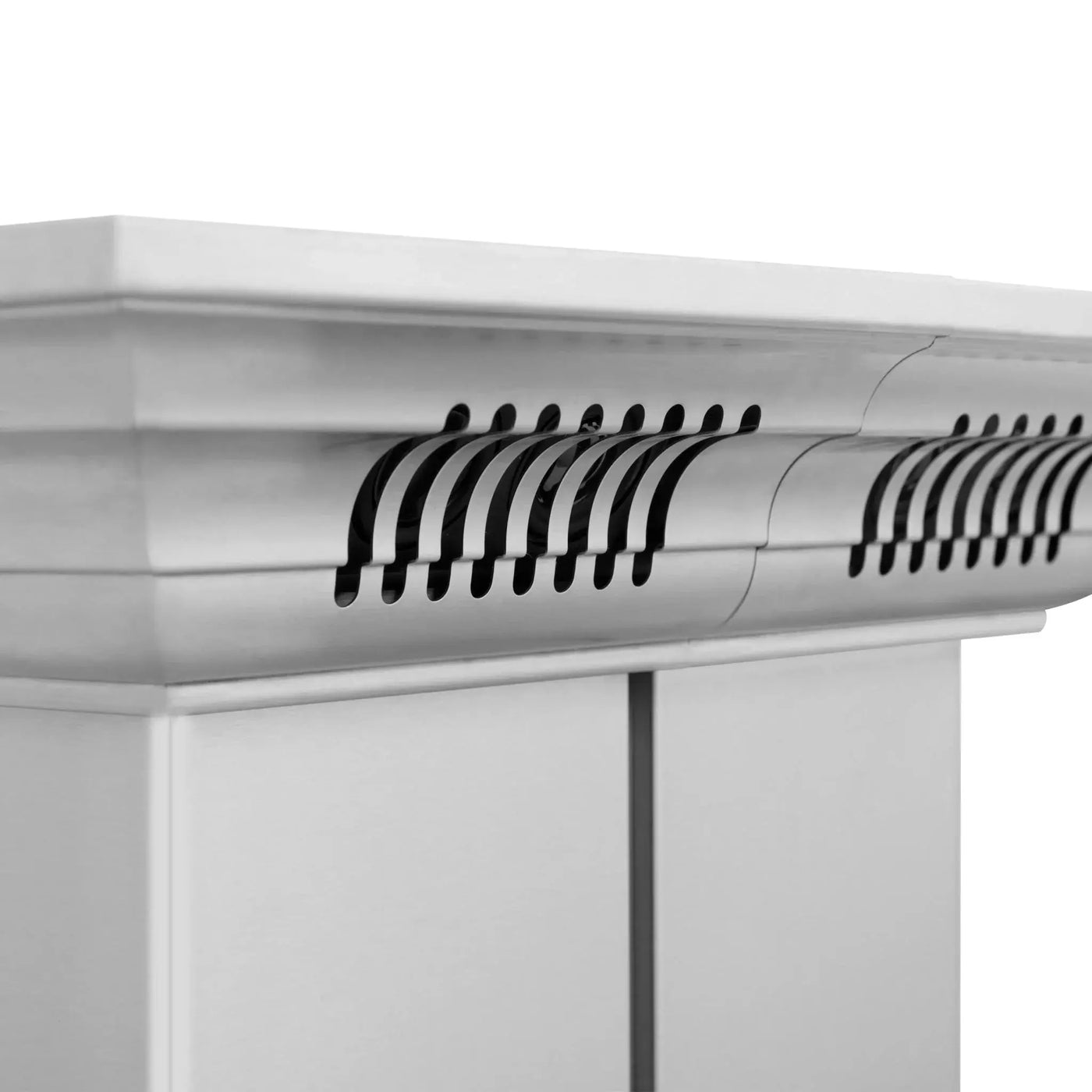 Zline Island Mount Range Hood in Stainless Steel with Built-in ZLINE CrownSound™ Bluetooth Speakers KE2iCRN-BT by Farmhouse Kitchen and Bath