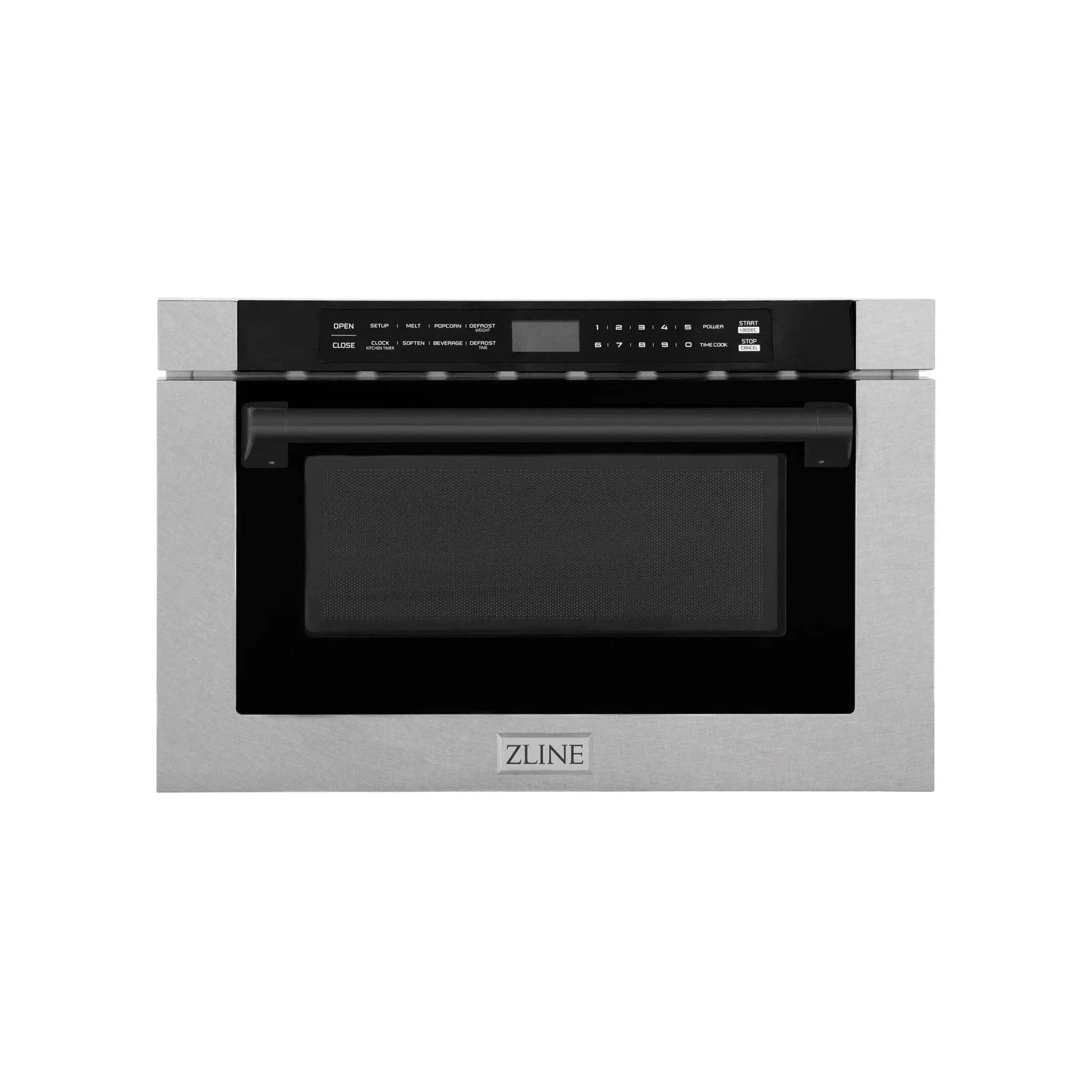Zline Microwave Drawer, DuraSnow, Matte Black MWDZ-1-SS-H-MB by Farmhouse Kitchen and Bath
