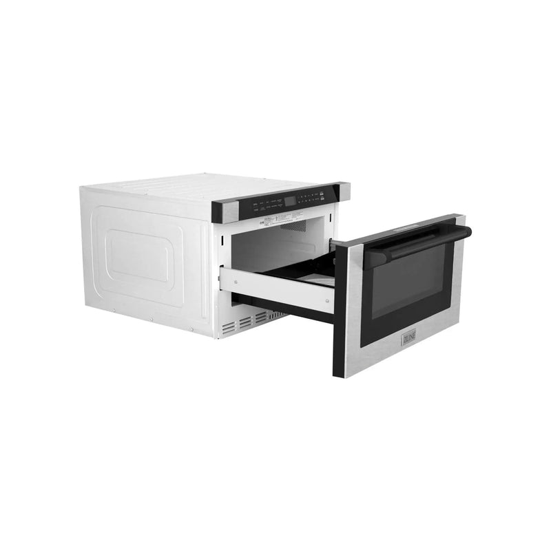 Zline Microwave Drawer, DuraSnow, Matte Black MWDZ-1-SS-H-MB by Farmhouse Kitchen and Bath