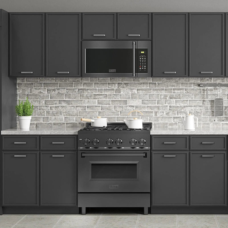ZLINE Over Range Microwave, Black Stainless MWO-OTR-H-30-BS by Farmhouse Kitchen and Bath