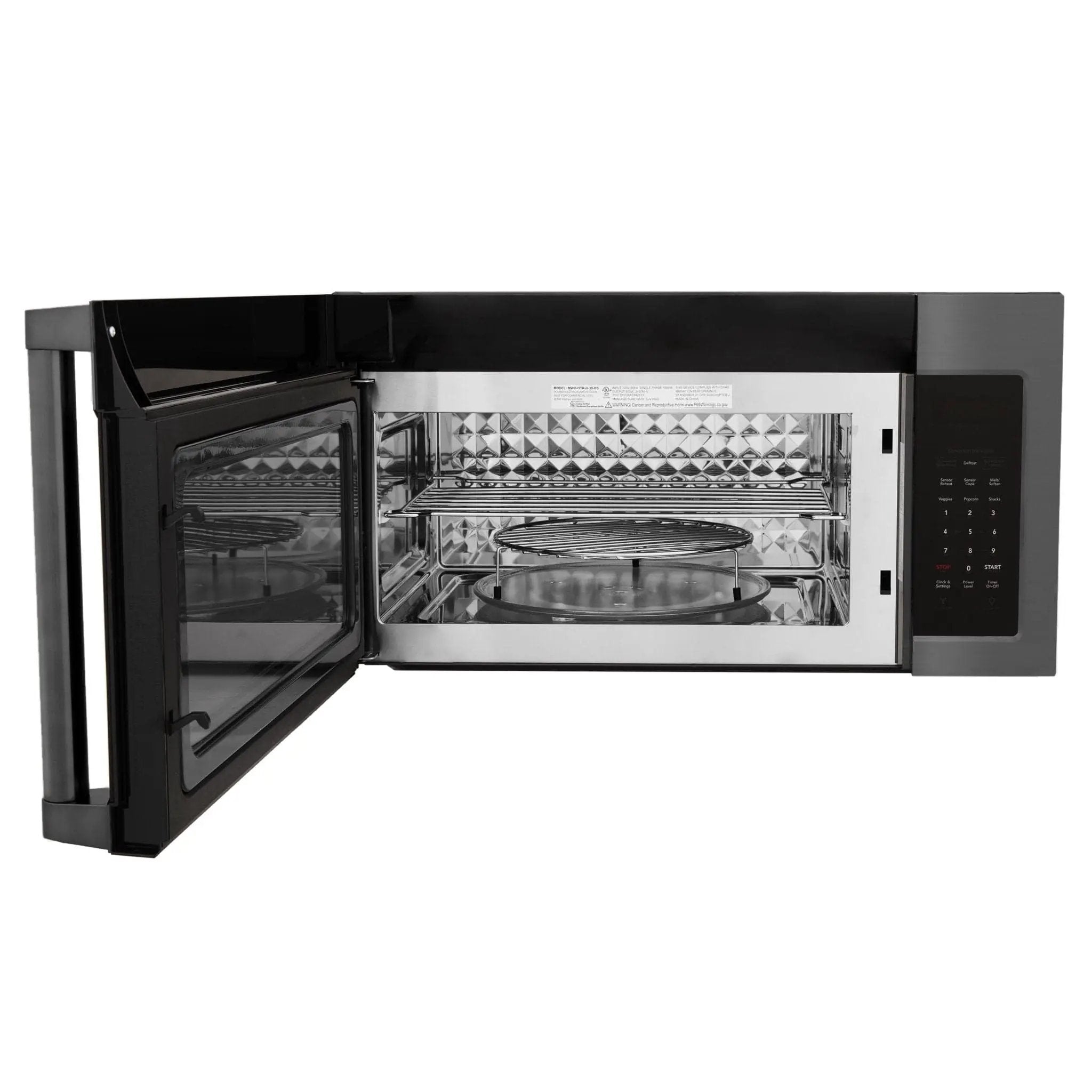 ZLINE Over Range Microwave, Black Stainless MWO-OTR-H-30-BS by Farmhouse Kitchen and Bath