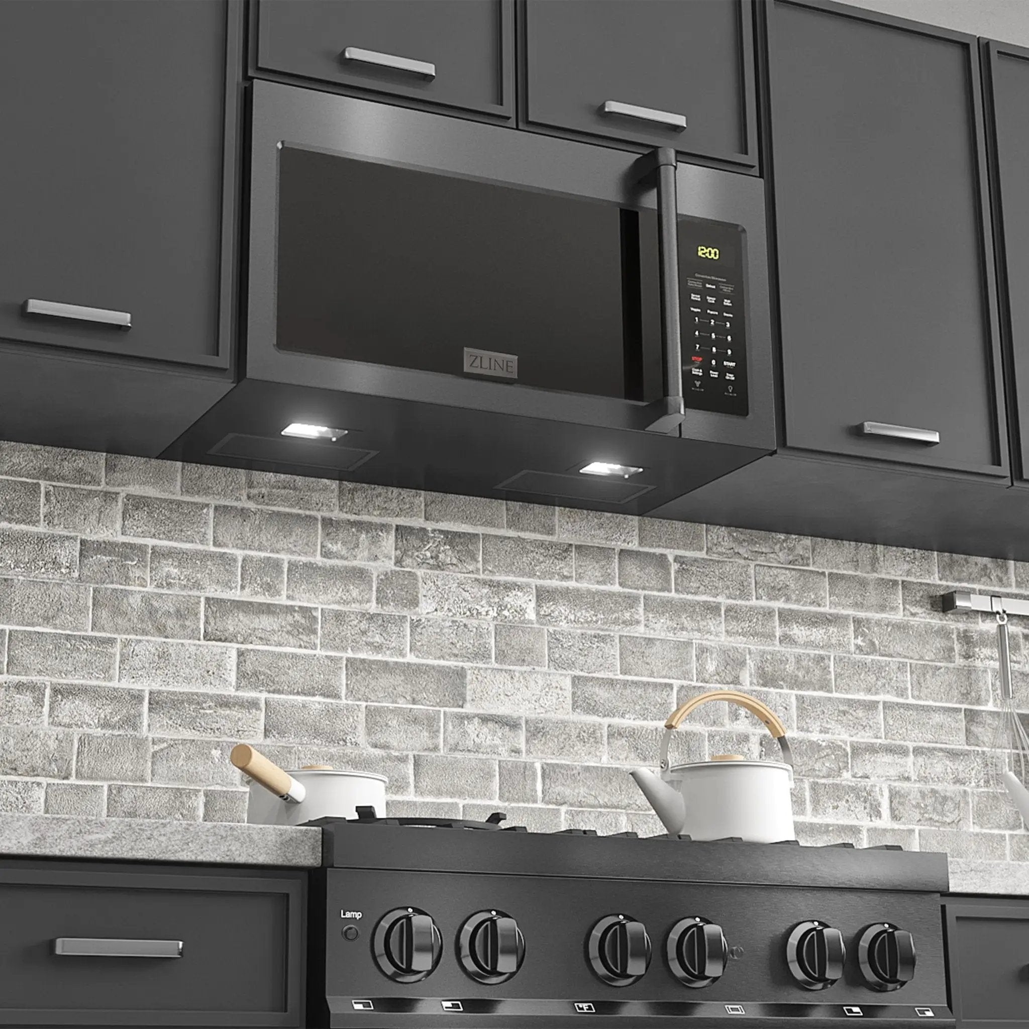 ZLINE Over Range Microwave, Black Stainless MWO-OTR-H-30-BS by Farmhouse Kitchen and Bath