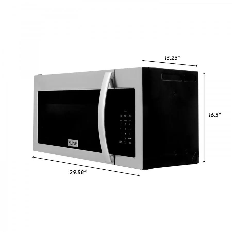 ZLINE Over the Range Microwave Oven in Stainless Steel, MWO-OTR-30 by Farmhouse Kitchen and Bath