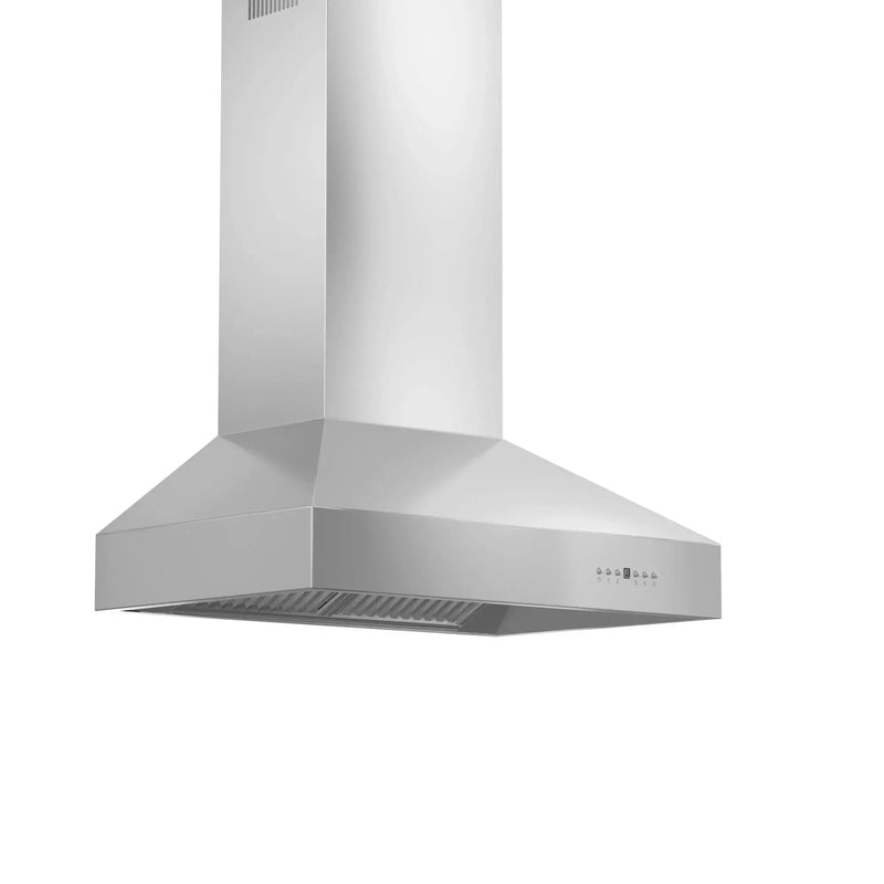 ZLINE Professional Convertible Vent Wall Mount Range Hood in Stainless Steel with Crown Molding 667CRN-30 by Farmhouse Kitchen and Bath