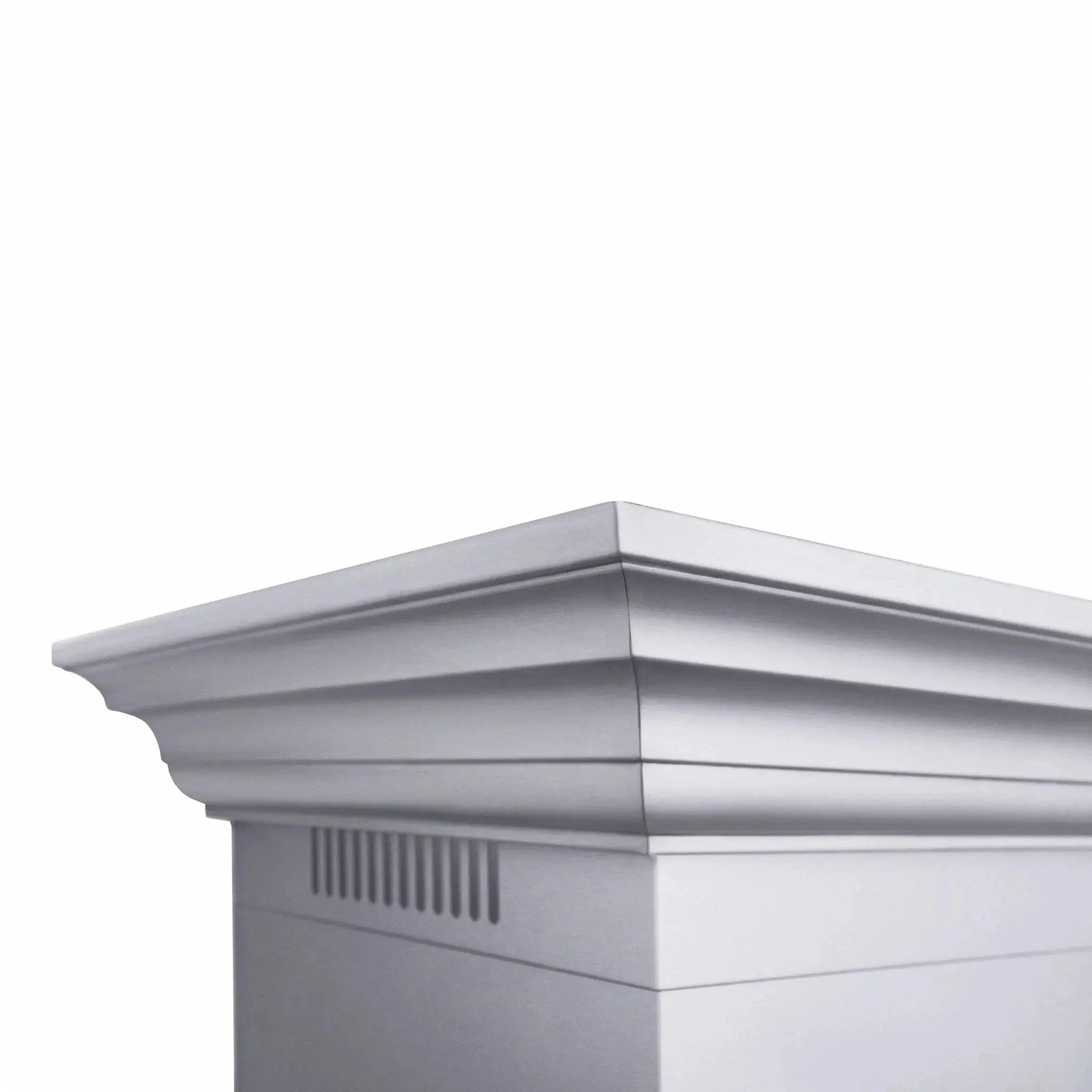 ZLINE Professional Convertible Vent Wall Mount Range Hood in Stainless Steel with Crown Molding 667CRN-42 by Farmhouse Kitchen and Bath