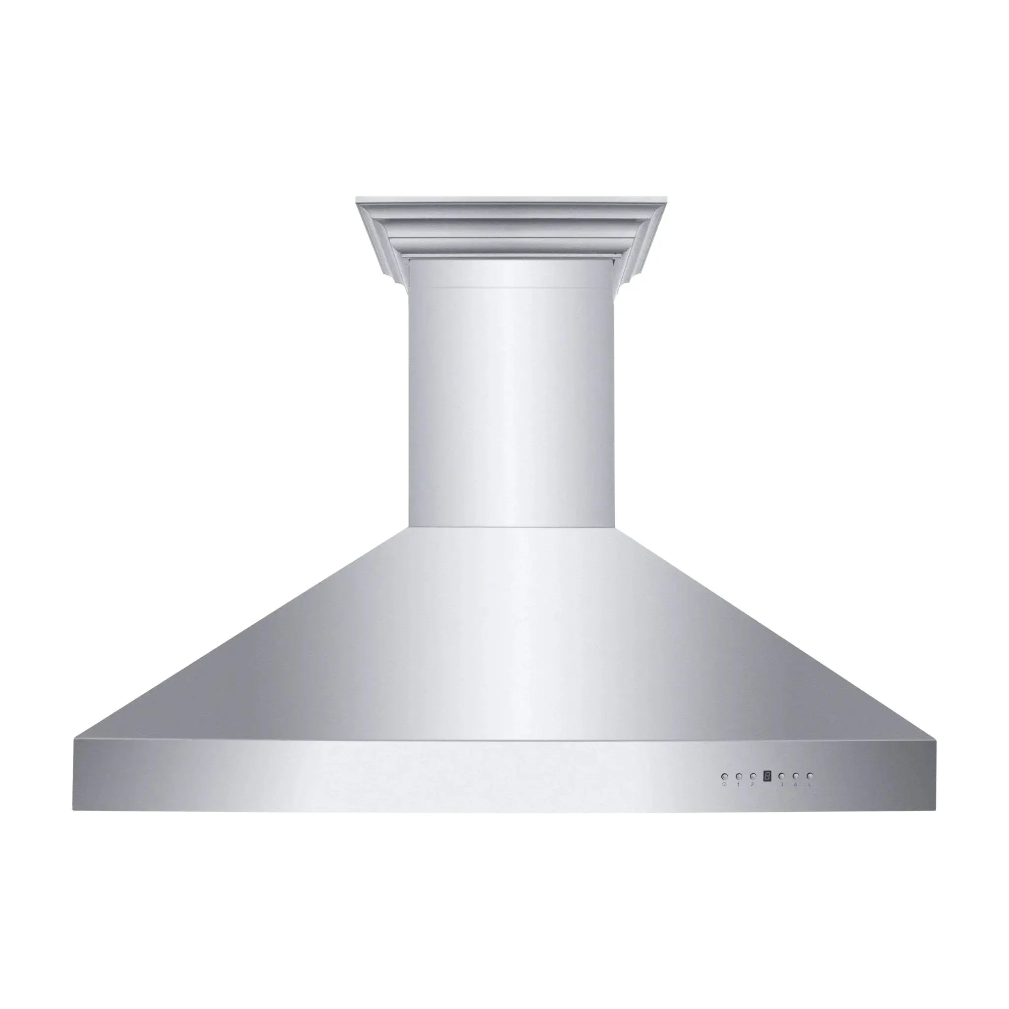 ZLINE Professional Convertible Vent Wall Mount Range Hood in Stainless Steel with Crown Molding 667CRN-42 by Farmhouse Kitchen and Bath