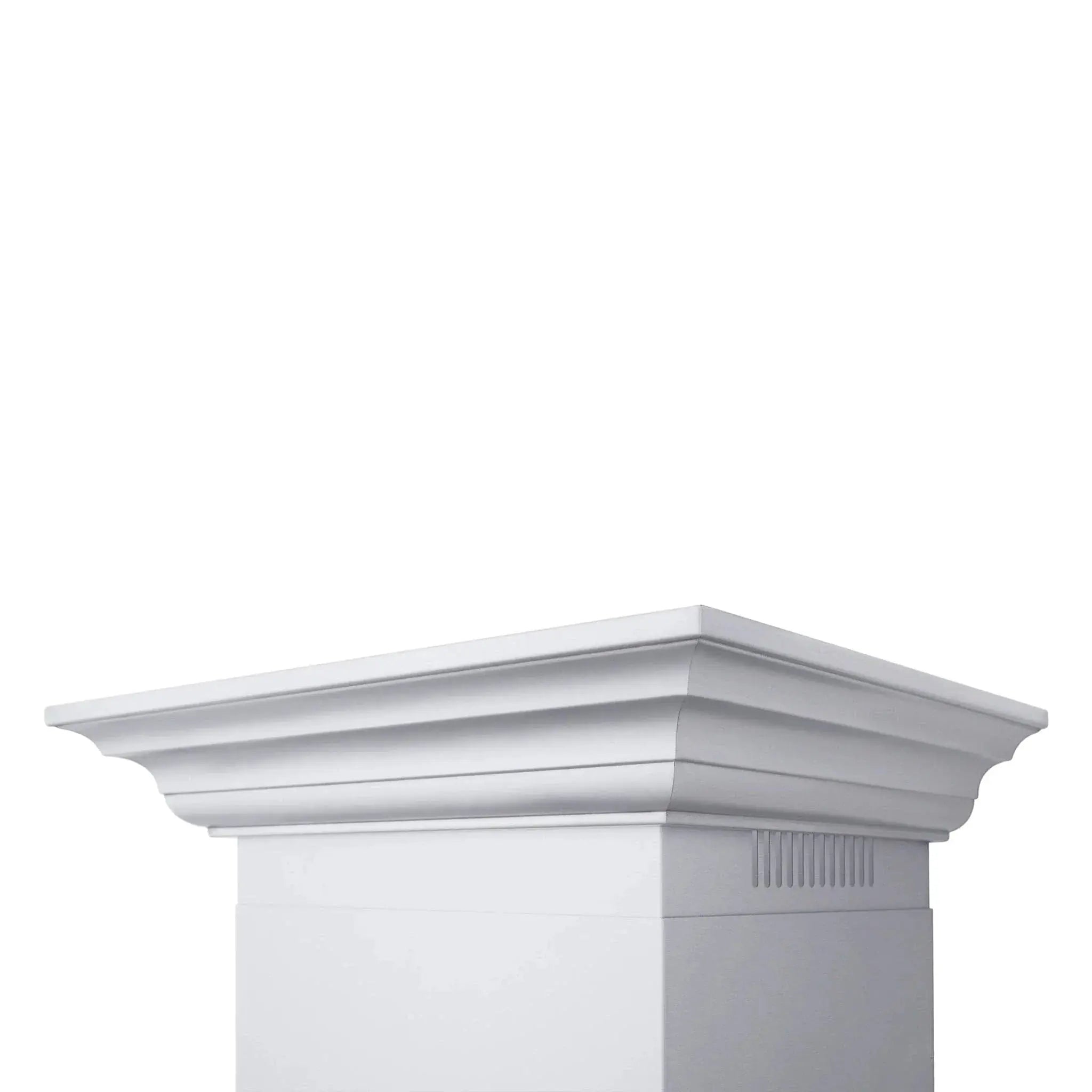 ZLINE Professional Convertible Vent Wall Mount Range Hood in Stainless Steel with Crown Molding 667CRN-42 by Farmhouse Kitchen and Bath