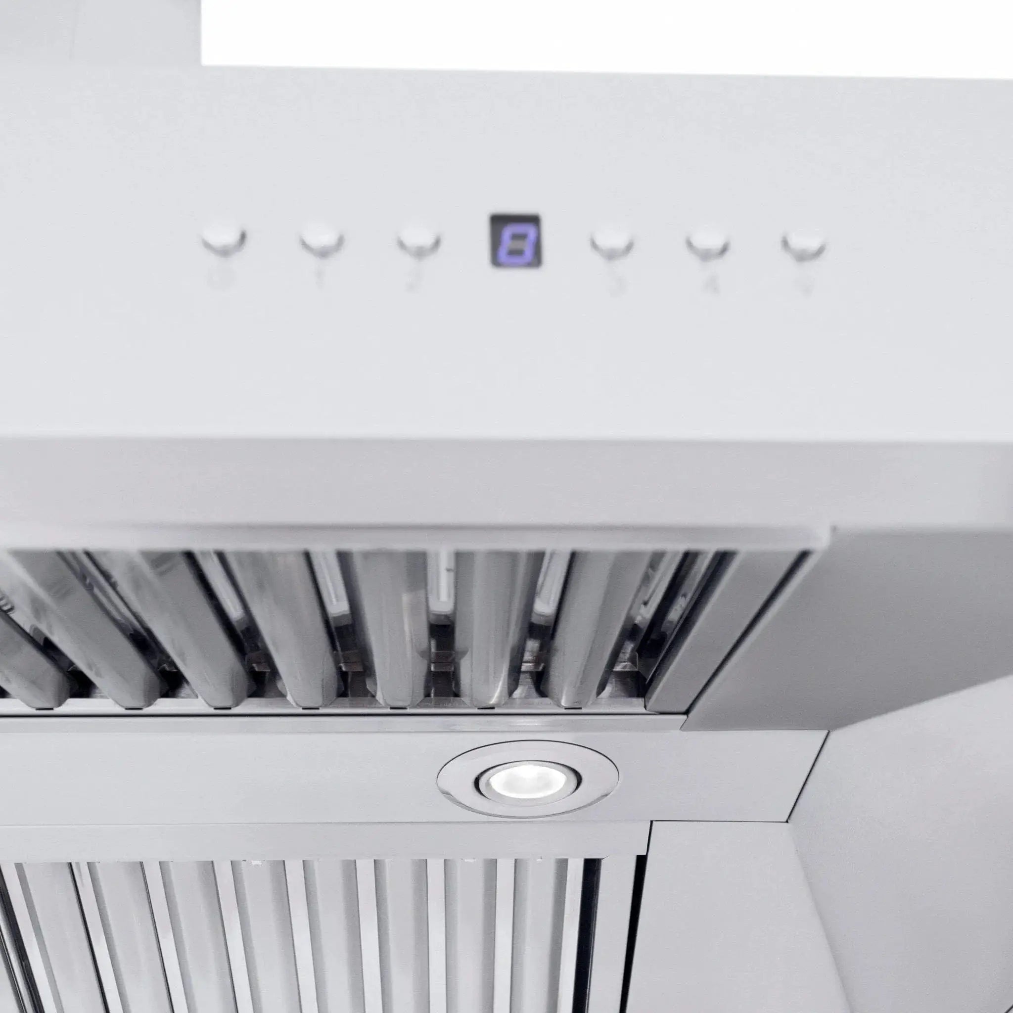 ZLINE Professional Convertible Vent Wall Mount Range Hood in Stainless Steel with Crown Molding 667CRN-48 by Farmhouse Kitchen and Bath