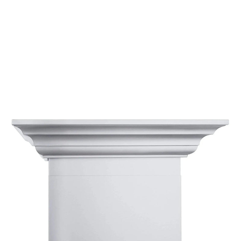 ZLINE Professional Convertible Vent Wall Mount Range Hood in Stainless Steel with Crown Molding 667CRN-48 by Farmhouse Kitchen and Bath
