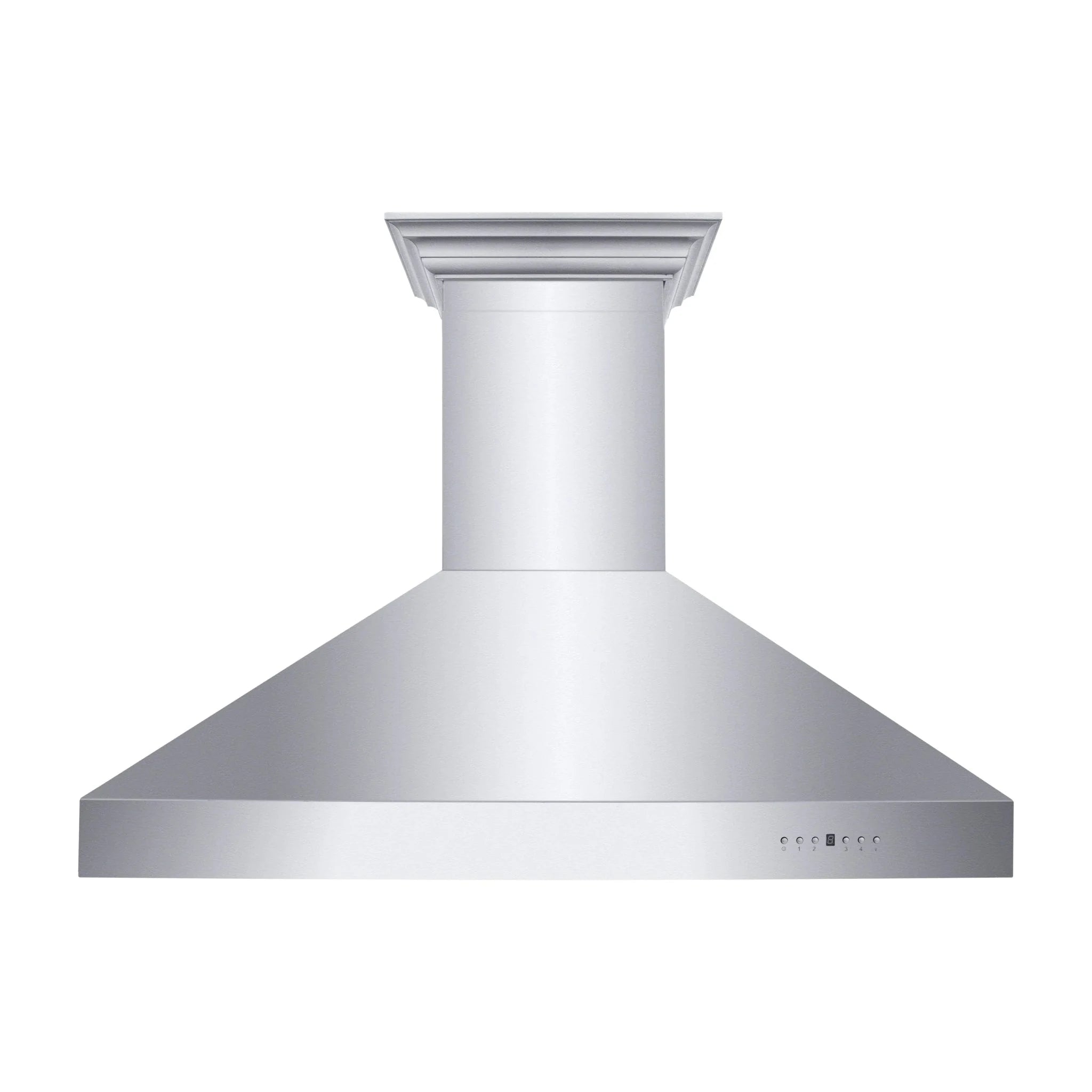 ZLINE Professional Convertible Vent Wall Mount Range Hood in Stainless Steel with Crown Molding 667CRN-48 by Farmhouse Kitchen and Bath