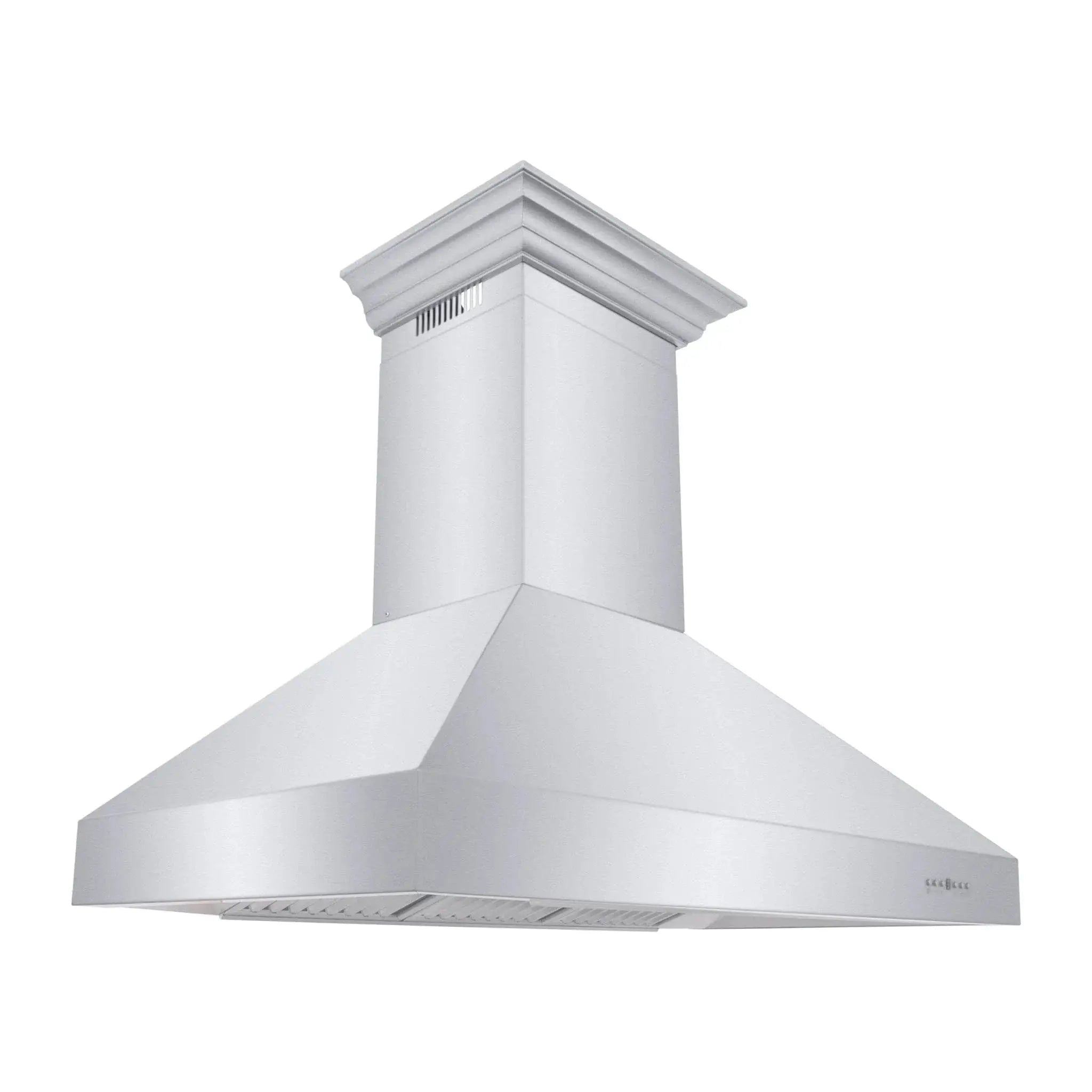 ZLINE Professional Convertible Vent Wall Mount Range Hood in Stainless Steel with Crown Molding 667CRN-48 by Farmhouse Kitchen and Bath
