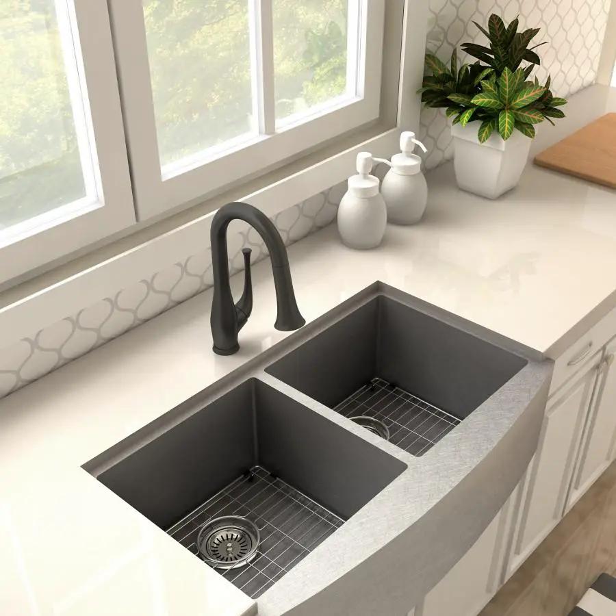 ZLINE Shakespeare Kitchen Faucet in Electric Matte Black, SHK-KF-MB by Farmhouse Kitchen and Bath