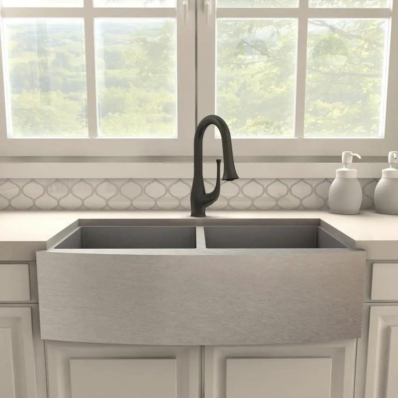 ZLINE Shakespeare Kitchen Faucet in Electric Matte Black, SHK-KF-MB by Farmhouse Kitchen and Bath
