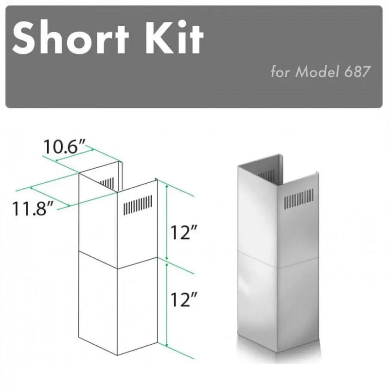 ZLINE Short Kit for 8' Ceilings, SK-696 by Farmhouse Kitchen and Bath