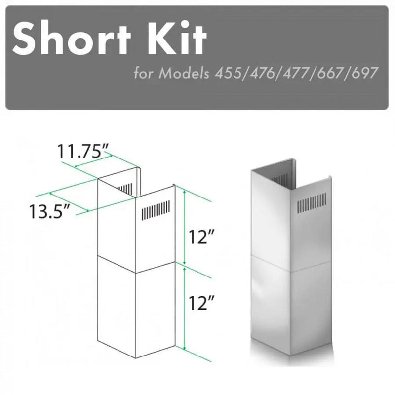 ZLINE Short Kit for 8ft. Ceilings, SK-455/476/477/667/697 by Farmhouse Kitchen and Bath