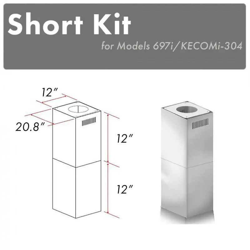 ZLINE Short Kit for Ceilings Under 8', SK-697i/KECOMi-304 by Farmhouse Kitchen and Bath