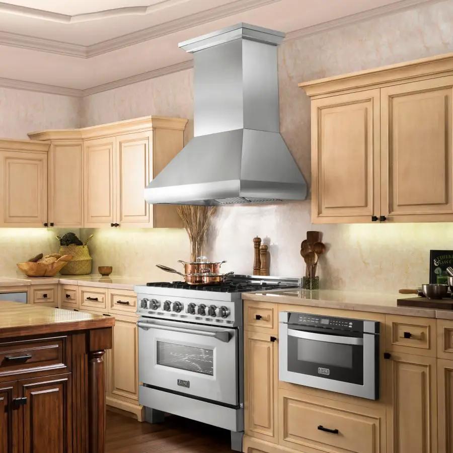 ZLINE 36" Remote Blower Stainless Steel Wall Range Hood, 687-RS-36-400 by Farmhouse Kitchen and Bath