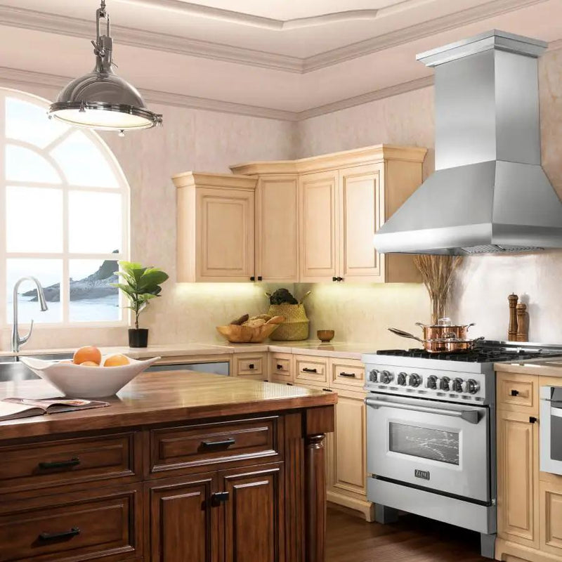 ZLINE 30" Remote Blower Stainless Steel Wall Range Hood, 687-RS-30-400 by Farmhouse Kitchen and Bath