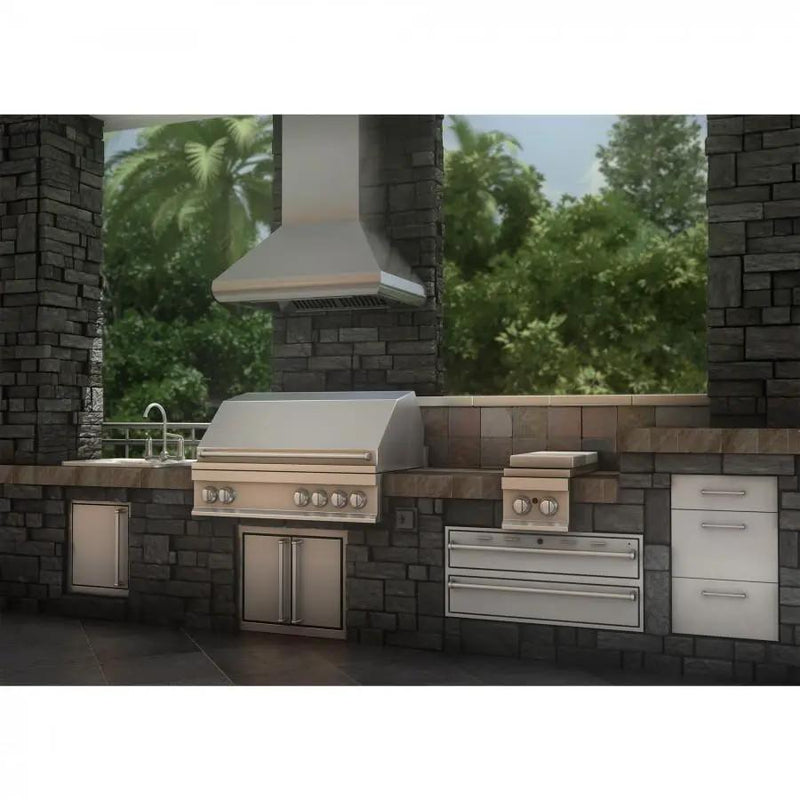 ZLINE 30" Outdoor Stainless Steel Wall Range Hood, 687-304-30 by Farmhouse Kitchen and Bath