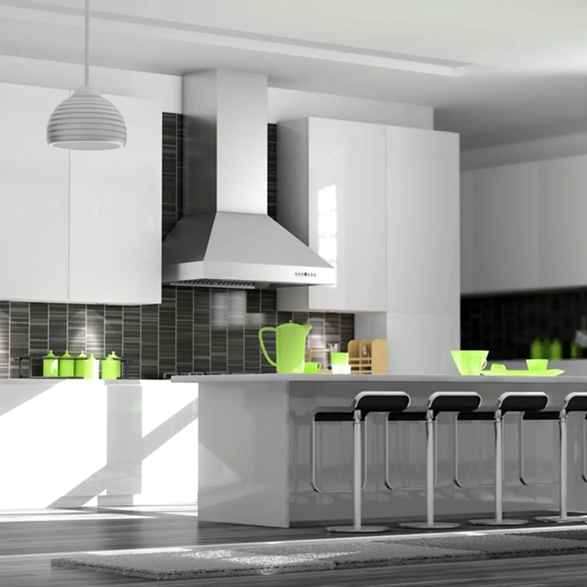 ZLINE Ducted Wall Mount Range Hood in Outdoor Approved Stainless Steel 697-304-42 by Farmhouse Kitchen and Bath
