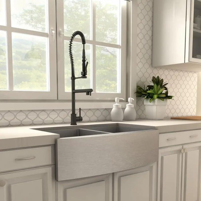 ZLINE Van Gogh Kitchen Faucet in Electric Matte Black, VNG-KF-MB by Farmhouse Kitchen and Bath