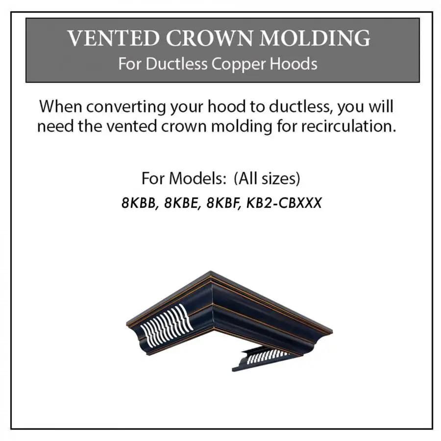 ZLINE Vented Crown Molding for Range Hoods w/Recirculating Option, CM6V-8KBB by Farmhouse Kitchen and Bath