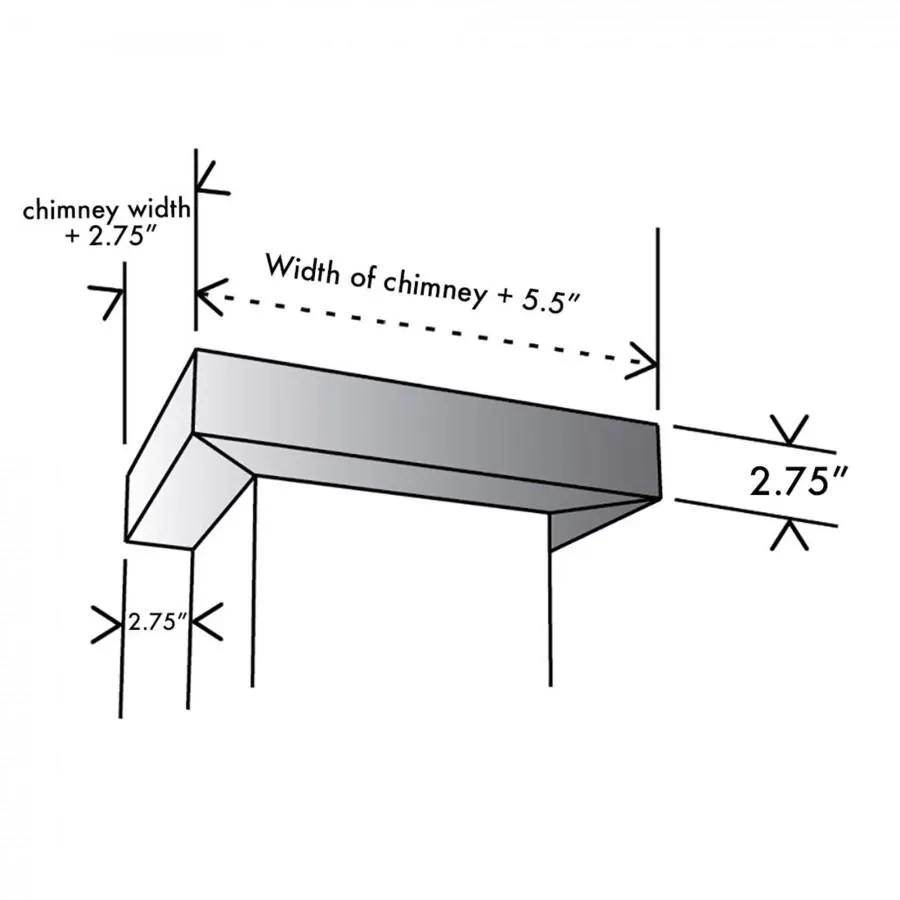 ZLINE Vented Crown Molding for Range Hoods w/Recirculating Option, CM6V-8KBB by Farmhouse Kitchen and Bath