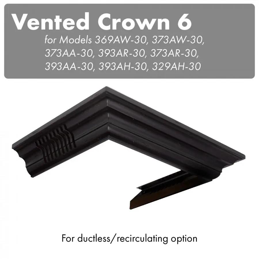 ZLINE Vented Crown Molding for Wall Mount Range Hood, CM6V-300A by Farmhouse Kitchen and Bath