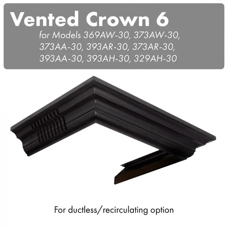 ZLINE Vented Crown Molding for Wall Mount Range Hood, CM6V-300A by Farmhouse Kitchen and Bath