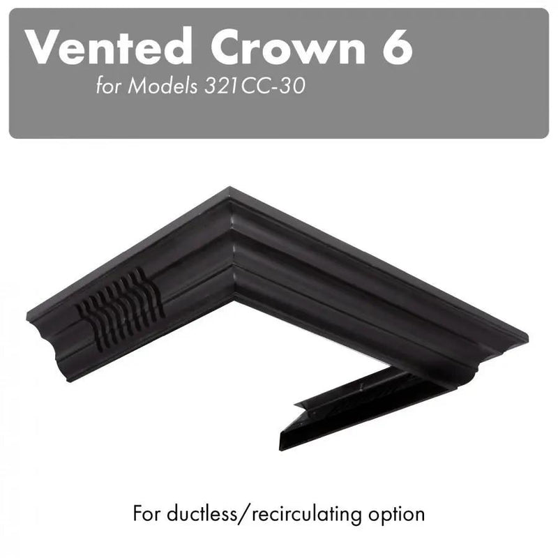 ZLINE Vented Crown Molding for Wall Mount Range Hood, CM6V-300C by Farmhouse Kitchen and Bath