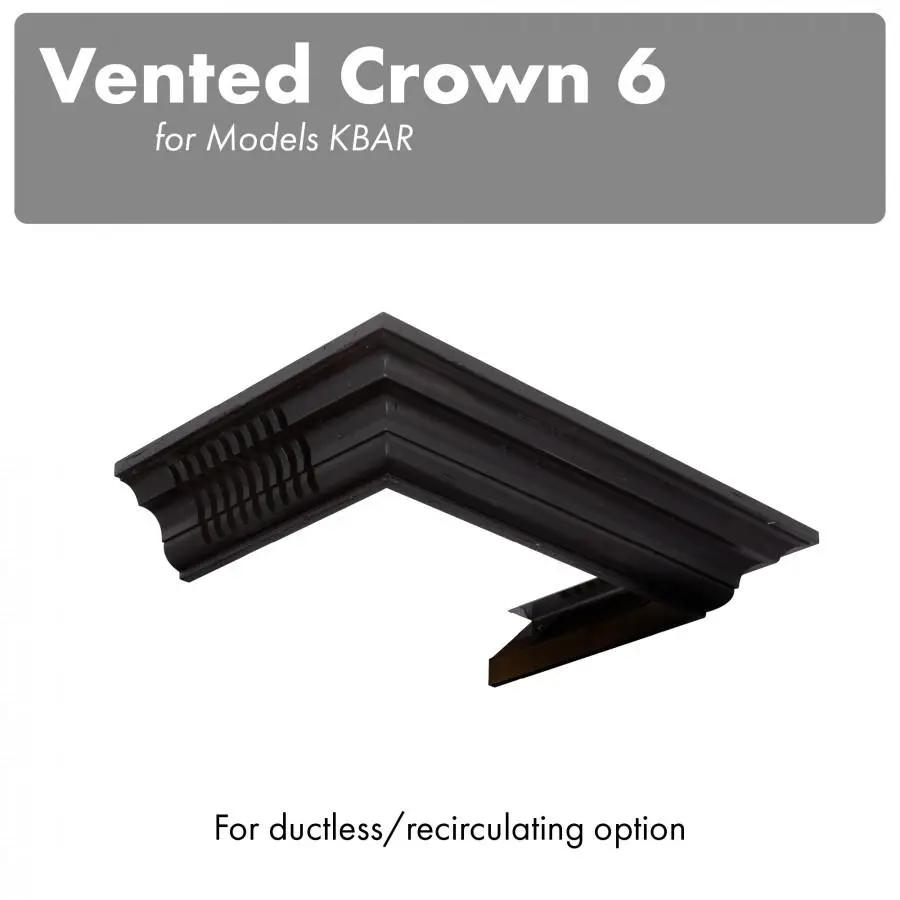 ZLINE Vented Crown Molding for Wall Mount Range Hood, CM6V-KBAR by Farmhouse Kitchen and Bath
