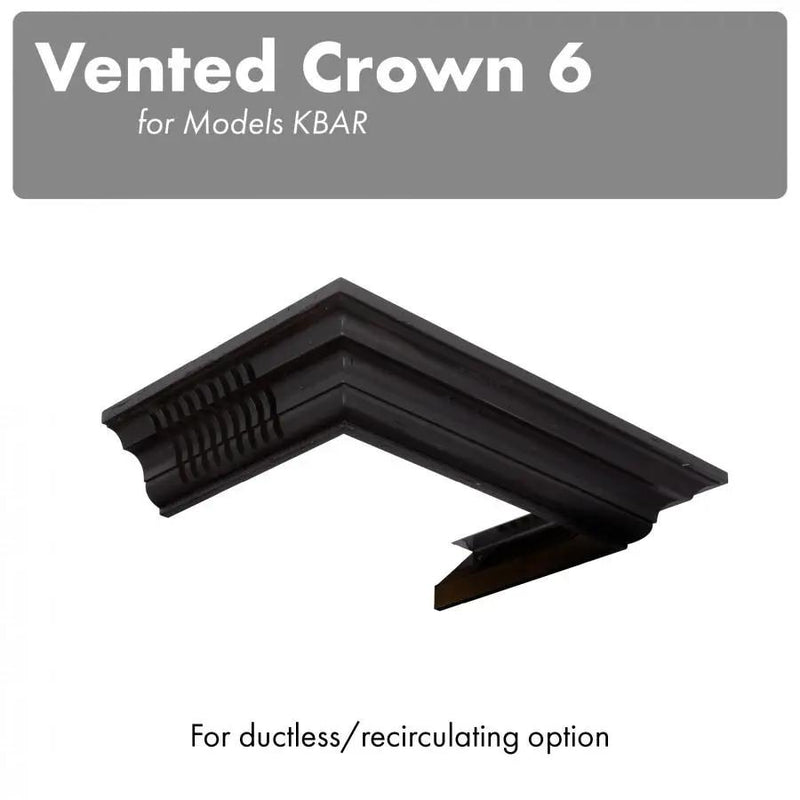 ZLINE Vented Crown Molding for Wall Mount Range Hood, CM6V-KBAR by Farmhouse Kitchen and Bath