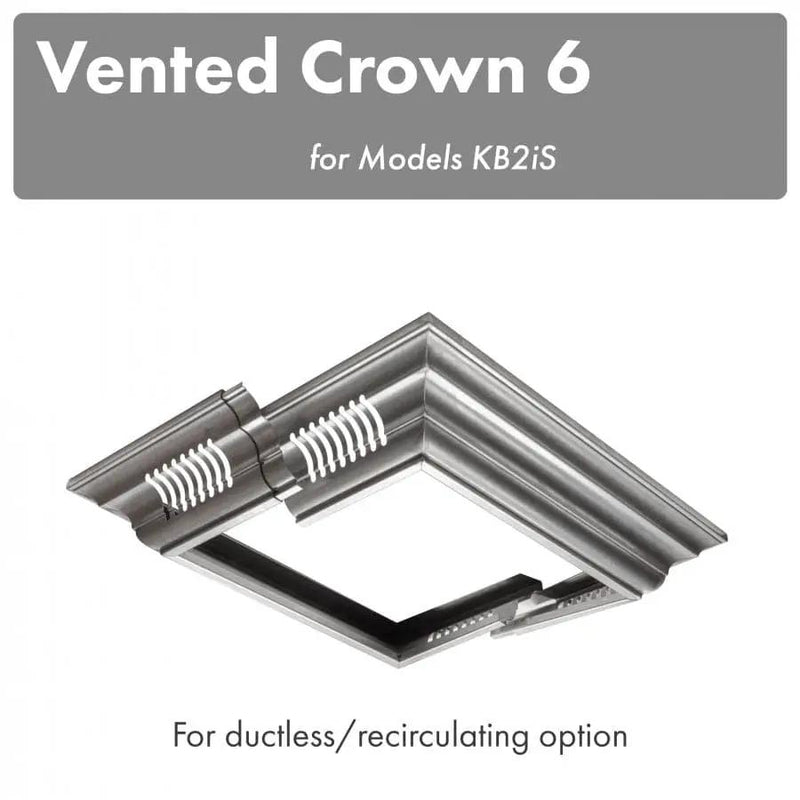 ZLINE Vented Crown Molding Profile 6 for Island Range Hood, CM6V-KB2iS by Farmhouse Kitchen and Bath