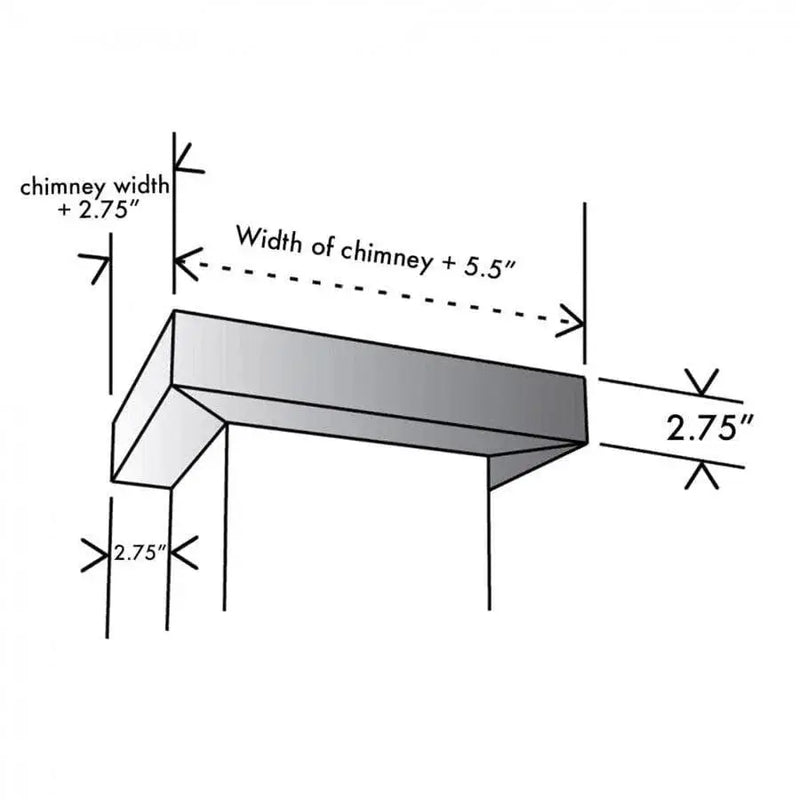 ZLINE Vented Crown Molding Profile 6 for Wall Mount Range Hood, CM6V-KBUF by Farmhouse Kitchen and Bath