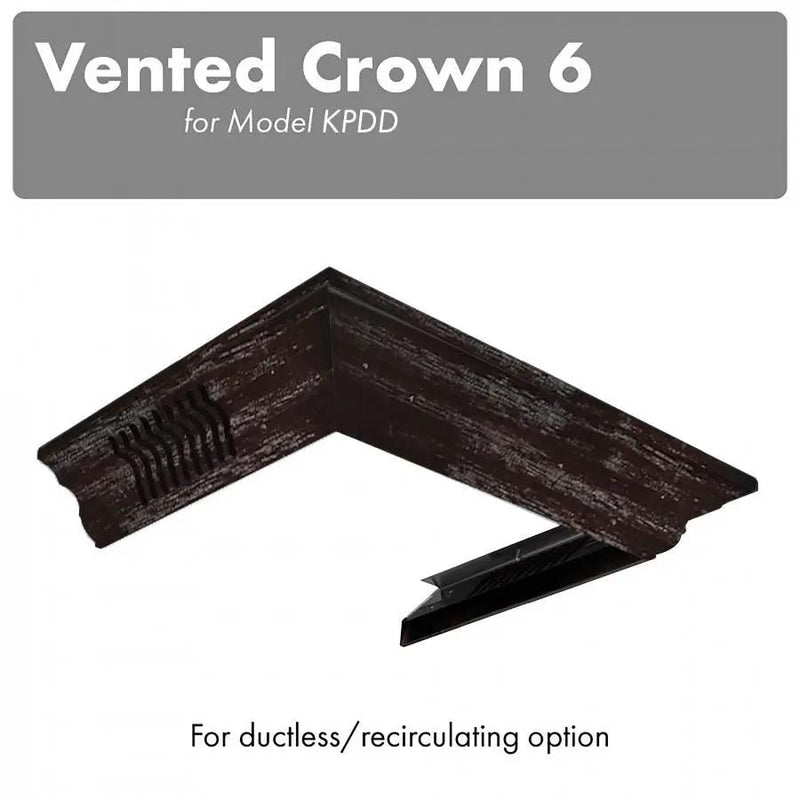 ZLINE Vented Crown Molding Profile 6 for Wall Mount Range Hood, CM6V-KPDD by Farmhouse Kitchen and Bath
