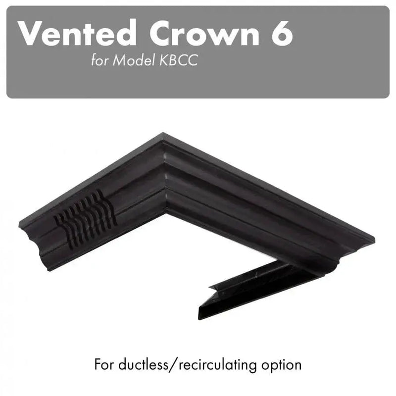 ZLINE Vented Crown Molding Profile 6 for Wall Range Hood, CM6V-KBCC by Farmhouse Kitchen and Bath