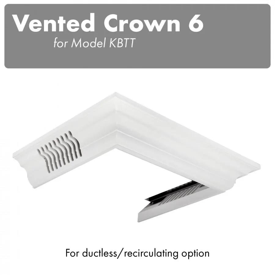 ZLINE Vented Crown Molding Profile 6 for Wall Range Hood, CM6V-KBTT by Farmhouse Kitchen and Bath