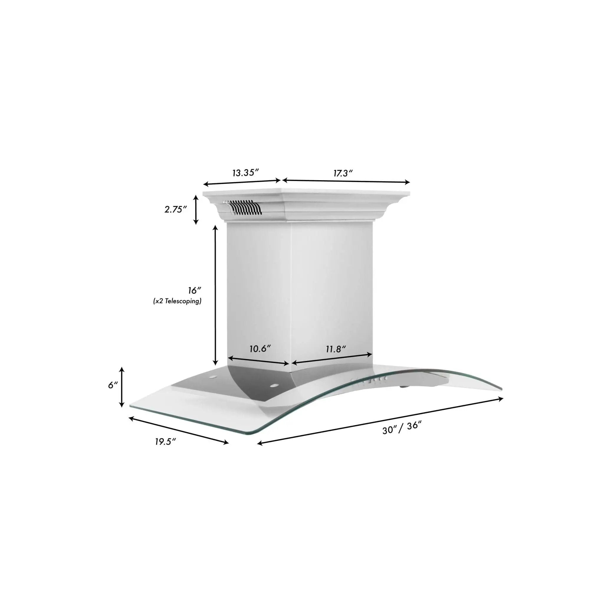 ZLINE WM RH StainlessSteelBuilt-in CrownSound™ BT Speakers KN4CRN-BT-42 by Farmhouse Kitchen and Bath