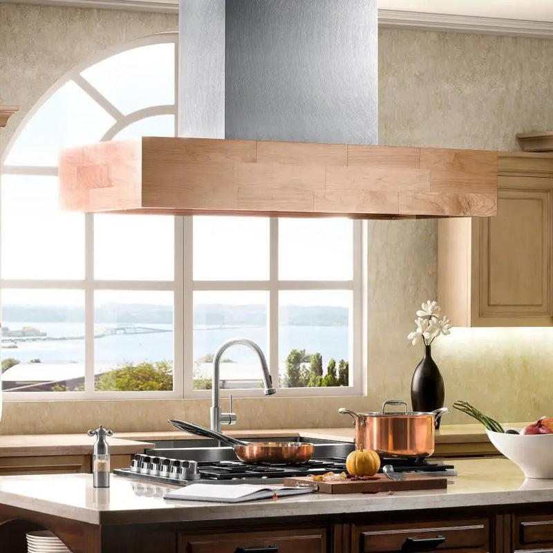 ZLINE 30" Remote Blower Wooden Island Range Hood, 681iM-RD-30 by Farmhouse Kitchen and Bath