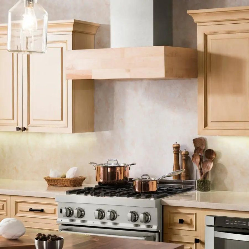 ZLINE 30" Remote Blower Wooden Wall Range Hood, 681M-RD-30 by Farmhouse Kitchen and Bath