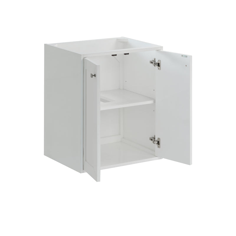 James Martin Chianti 24" Floating Single Vanity Cabinet, Glossy White, view 3